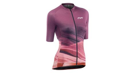 Maillot Manches Courtes Femme Northwave Earth Plum / Violet