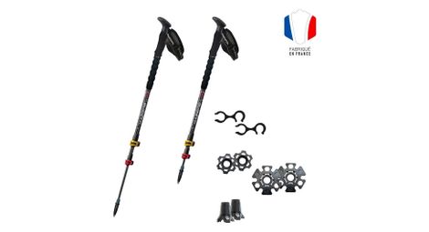 Bâton grande randonnée télescopique alu - t3-light grenat mk2