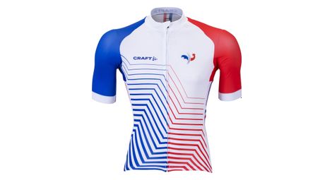 Maillot manches courtes craft bike ffs 2022 bleu blanc rouge homme