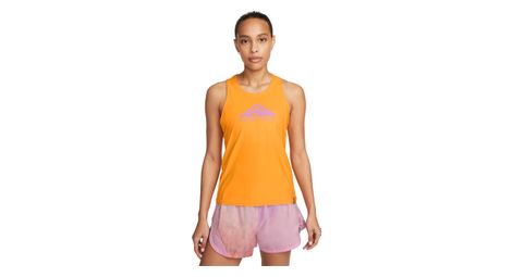 Camiseta de tirantes nike dri-fit trail naranja mujer