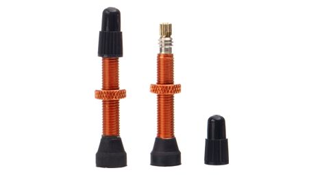 Par de neatt tubeless presta valves orange