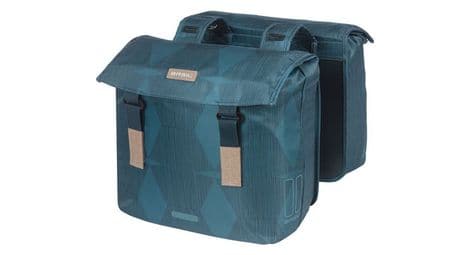 Basil elegance double bicycle sac, bleu, animal de compagnie recyclé, alimentaire, fermeture de conservation de l'eau, pont universel, 40-49l