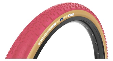 Pneu gravel panaracer gravelking x1 limited color edition 700 mm tubeless ready souple zsg gravel compound beadlock tufftex rouge flancs beiges