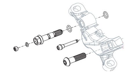 Kit de tornillos para pinzas sram guide r / rs