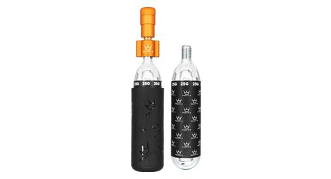 Gonfleur co2 peaty's holeshot mtb orange + 2 cartouches de co2 (25g)