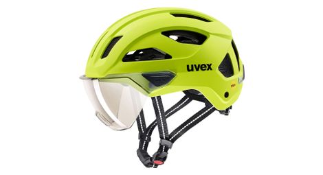 Casco da città Uvex Stride Visor Mips verde lime