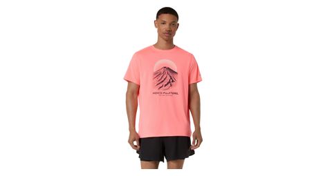 Asics Fujitrail Trail-T-shirt met logo, rood, heren