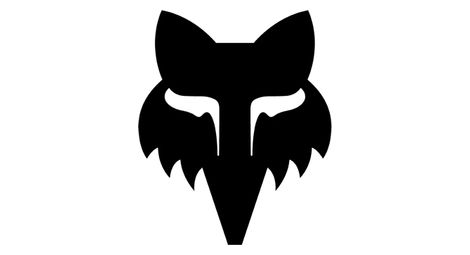 Stickers fox head die cut 10.2 cm noir