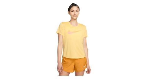 Maillot manches courtes femme nike dri-fit swoosh jaune