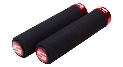 Sram foam lock-on grips black red