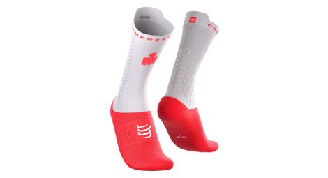 Compressport Pro Racing V4.0 Bike Ironman 2026 Socken Weiß/Rot
