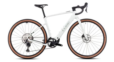 Cube nuroad hybrid c:62 race 400x bicicleta eléctrica de gravilla shimano grx 12s 400 wh 700 mm desertstone gris verde 2024