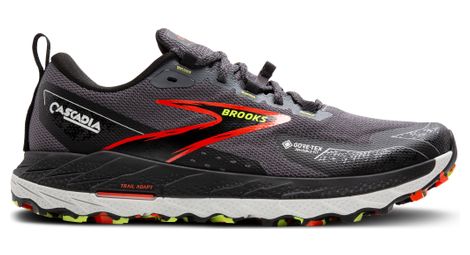 Chaussures trail brooks cascadia 18 gtx noir/rouge homme