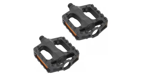 pair of massi m612 plastic flat pedals black