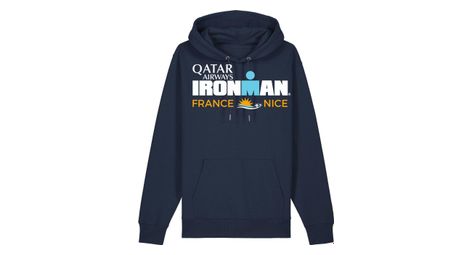 Felpa con cappuccio ironman france blu navy