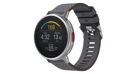 Montre gps polar vantage v2 shift leather gris / orange