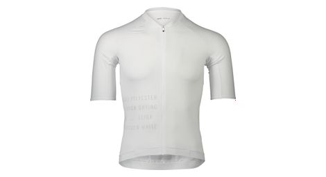 Maillot manches courtes femme poc pristine print hydrogen blanc