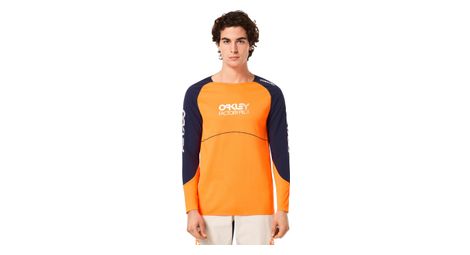 Maillot manches longues oakley maven scrub orange bleu