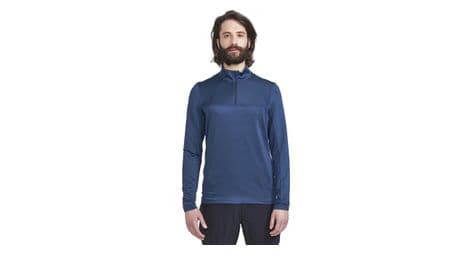 Maillot manches longues col 1/2 zip craft core gain bleu homme