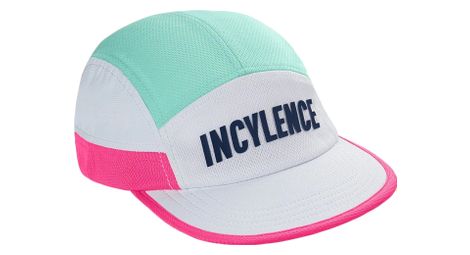 Casquette running incylence blanc/rose/menthe