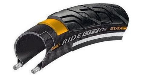 Pneu Ville Continental Ride Externe Tire City 28 Réflex Noir / Brown