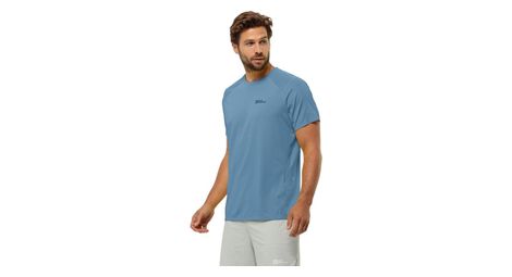 T shirt manches courtes jack wolfskin prelight chill t bleu