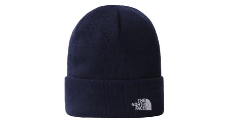 The north face norm unisex short beanie navy blue