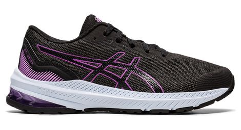 Chaussures running asics gt 1000 11 gs noir violet enfant