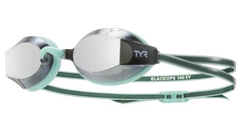 Tyr women's black ops 140 ev mirrored racing goggles green mint