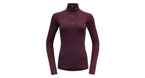 Dames devold duo active merino 205 z.neck lange mouw trui rood