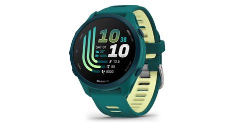 Montre GPS Garmin Forerunner 170 Music Vert Canard avec Bracelet en Silicone Vert Canard/Citron
