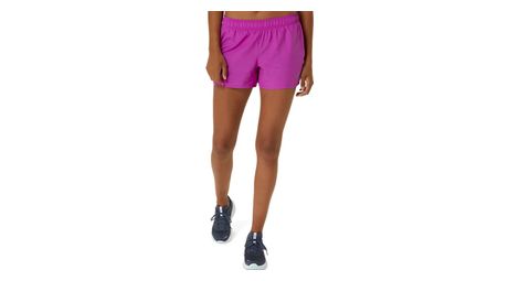 Asics core 4in shorts rosa damen