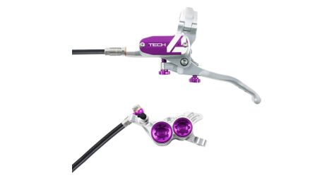 Hope tech 4 v4 disc break - tubo standard argento / viola posteriore