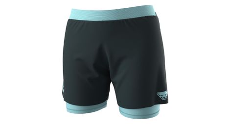 Dynafit alpine pro 2-in-1 shorts blau damen