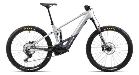 Orbea wild m20 mtb elettrica a sospensione totale shimano deore/slx 12s 750 wh 29'' halo silver tanzanite blue carbon view 2024 s / 150-175 cm