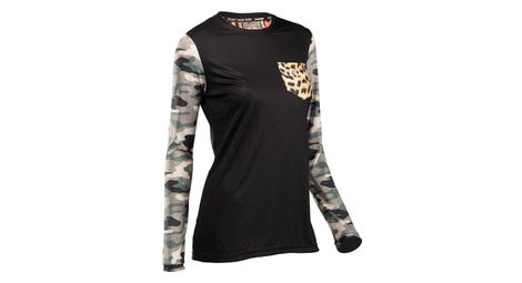 Maglia a maniche lunghe northwave wild all mountain da donna nera / camo