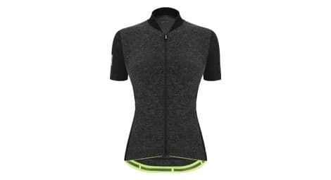 Maillot santini colore puro mujer mangas cortas negro