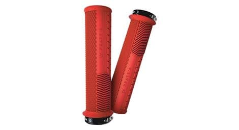 Paire de grips peaty's monarch knurl rouge