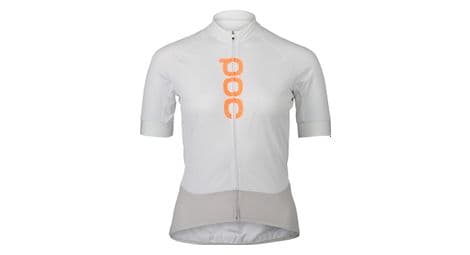 Maglia a manica corta poc essential road logo donna bianco/grigio chiaro