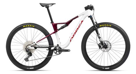 Orbea oiz h30 full suspension mtb shimano deore 12s 29'' white chic shadow coral red 2023