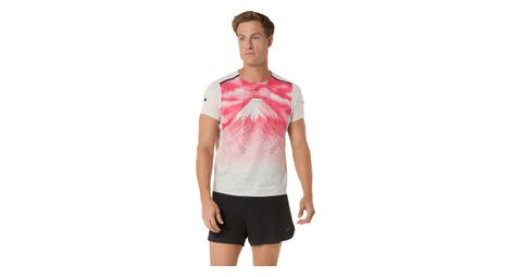 asics fujitrail elite graphic men s trail t shirt white red