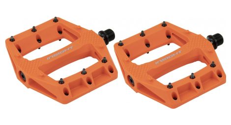 Coppia di pedali piatti insight termoplastici du arancioni