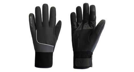 Gants de vélo hiver -  hommes femmes - noir - rogelli essential hi vis