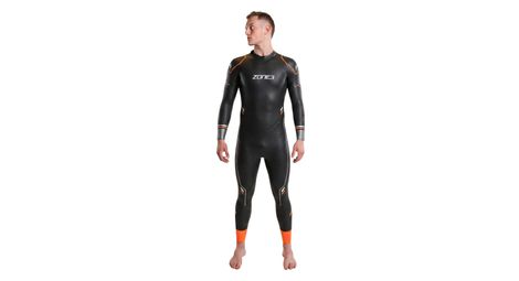 Zone3 aspire men s thermal neoprene wetsuit black orange gray