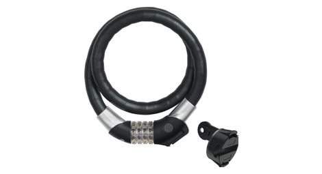 Candado de cable abus steel-o-flex raydo pro 1460/85 (85 cm) negro + soporte kf