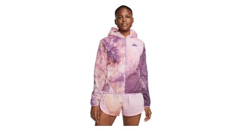 Veste coupe-vent déperlant femme nike dri-fit trail repel rose violet