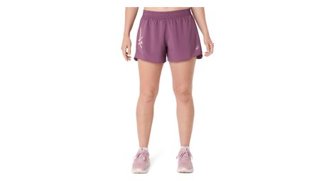Asics Icon 4in korte broek voor dames, roze