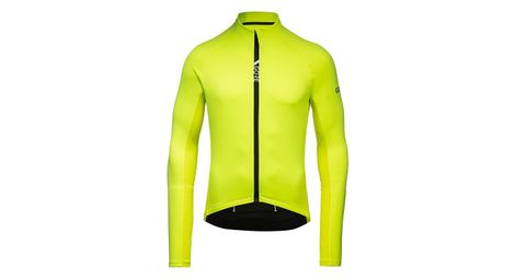 Maillot gore c5 thermo jaune fluo/vert 