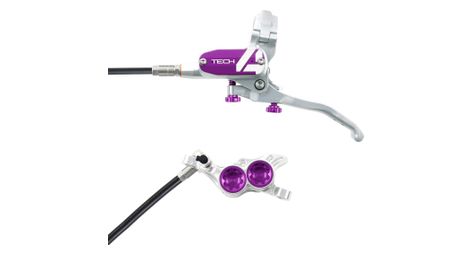 Hope tech4 e4 disc break - tubo standard argento/viola posteriore