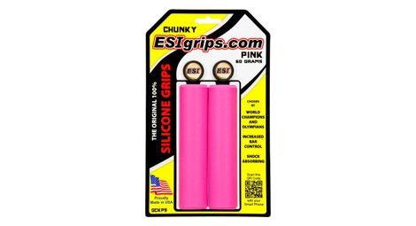 Puños de silicona esi chunky 32mm - rosa